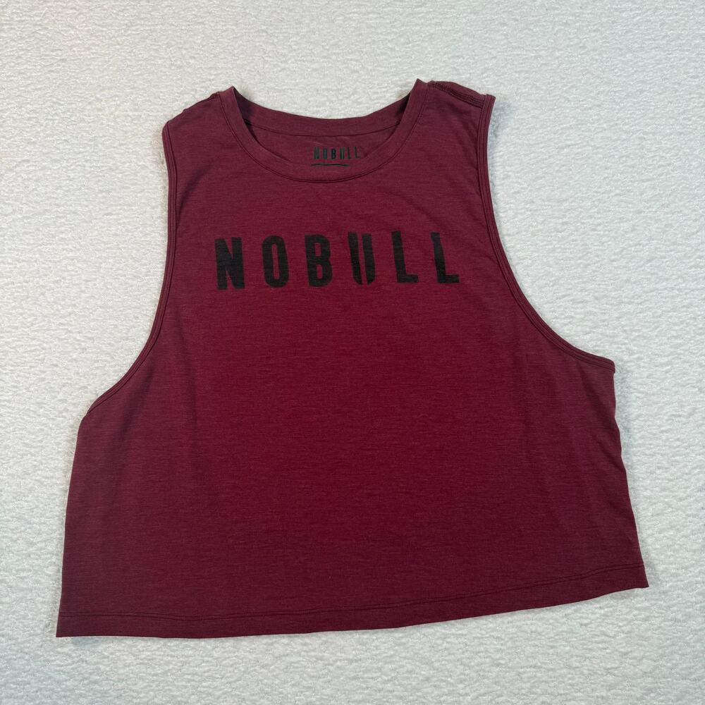 NOBULL womens Muscle Tank Burgundy size large gym crossfit workout
